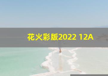 花火彩版2022 12A